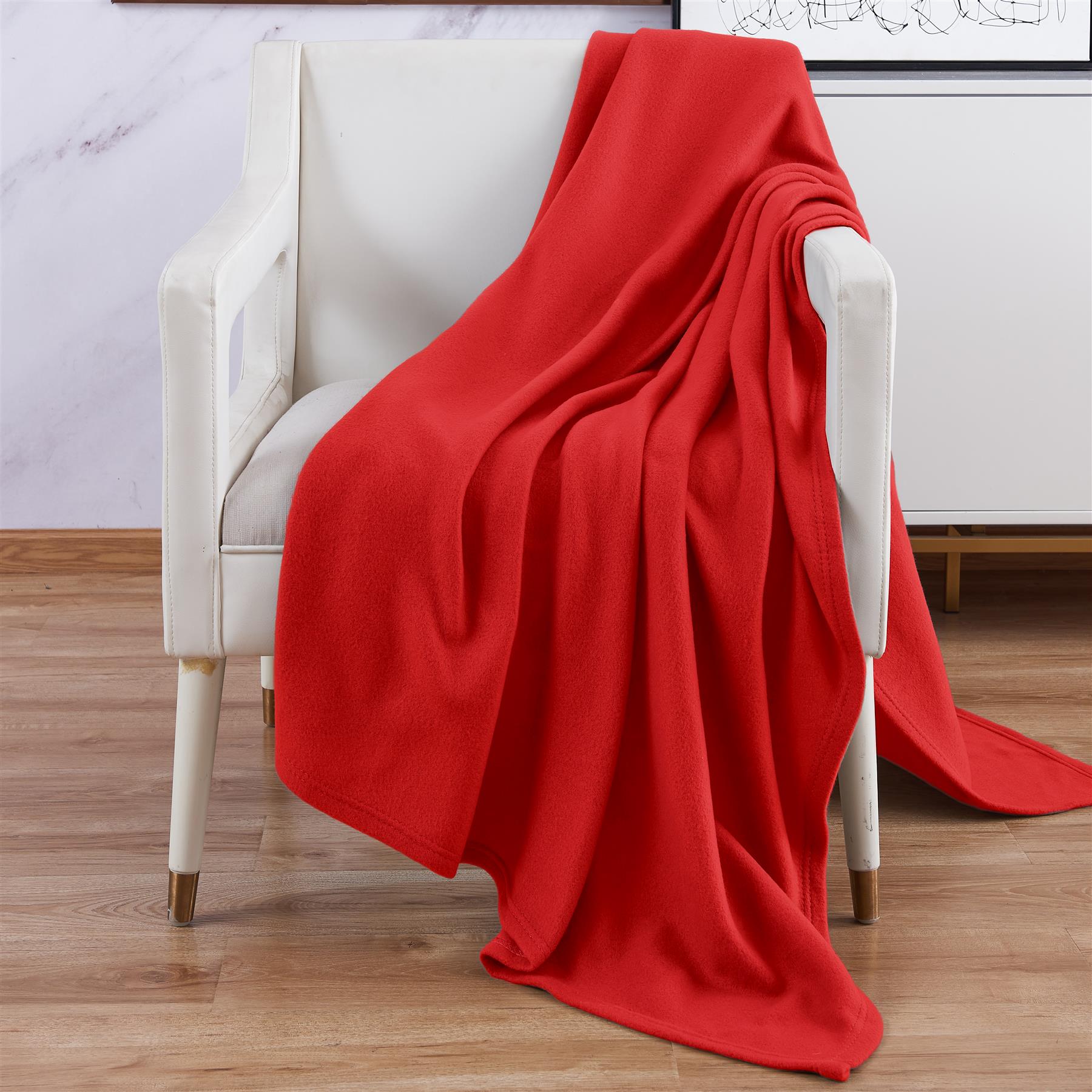 Red Polar Fleece Blanket – Adore Home - Main Image
