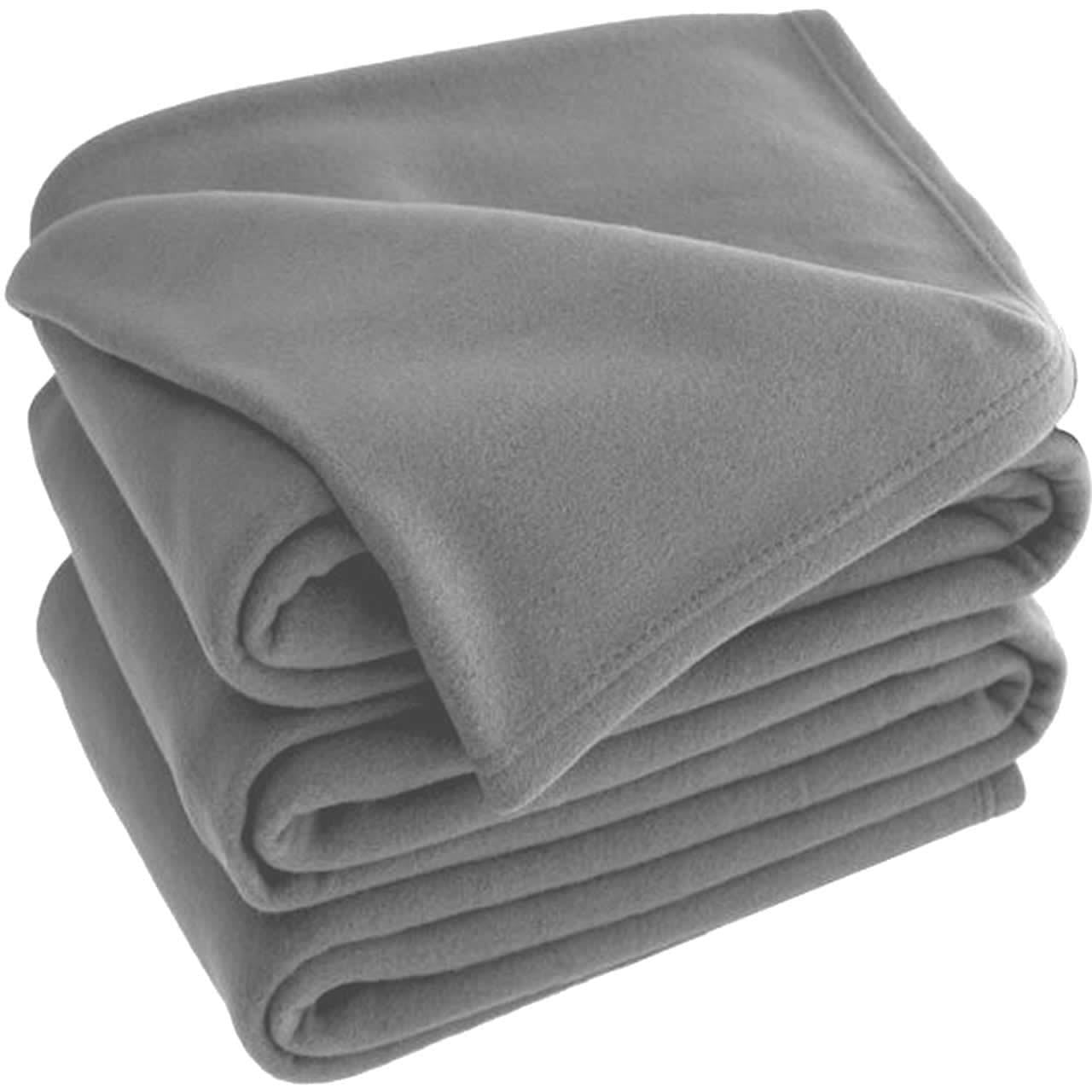 Grey Polar Fleece Blanket