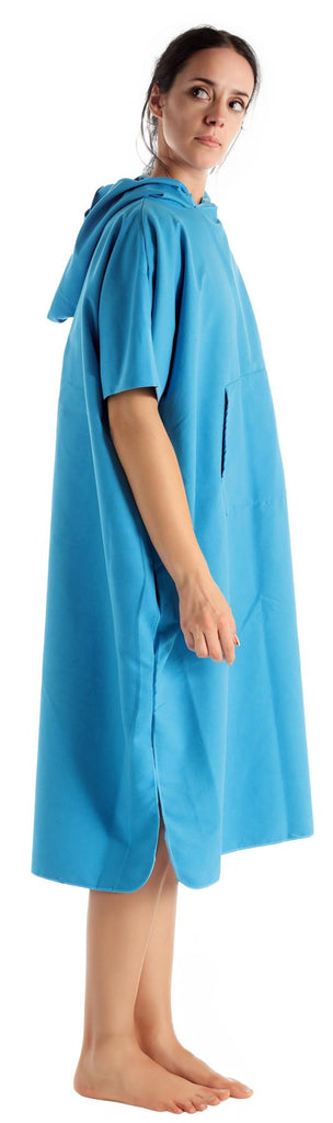 Ladies Aqua Microfibre Changing Robe - Adore Home