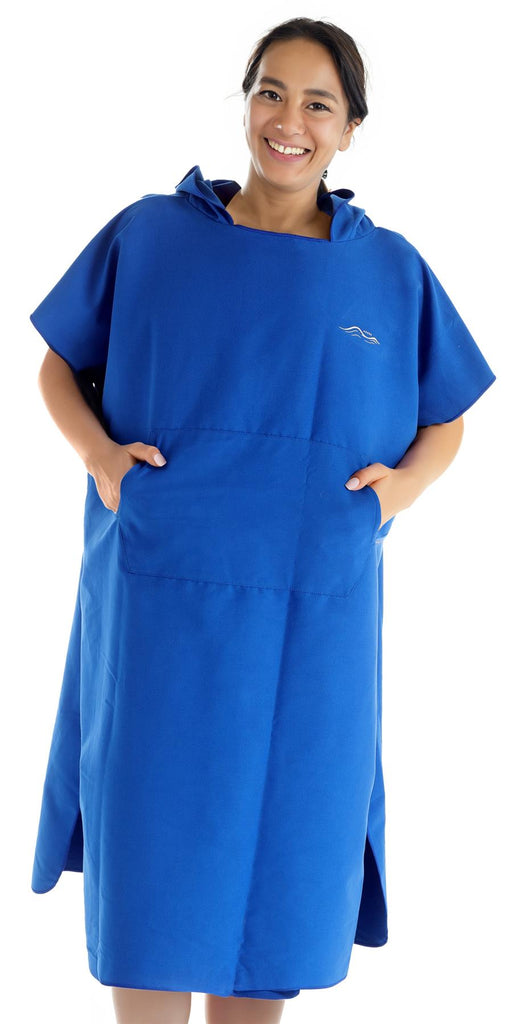 Ladies Royal Blue Microfibre Changing Robe - Adore Home