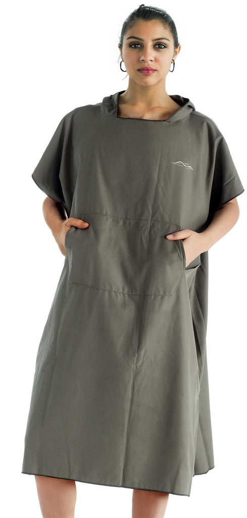 Ladies Slate Microfibre Changing Robe - Adore Home