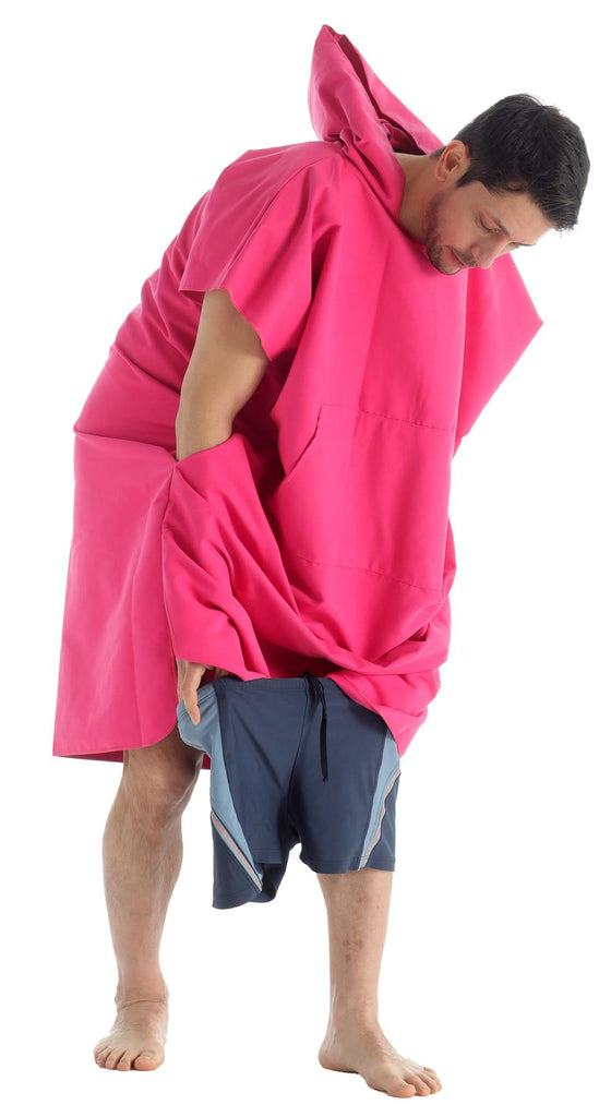Mens Pink Microfibre Changing Robe - Adore Home
