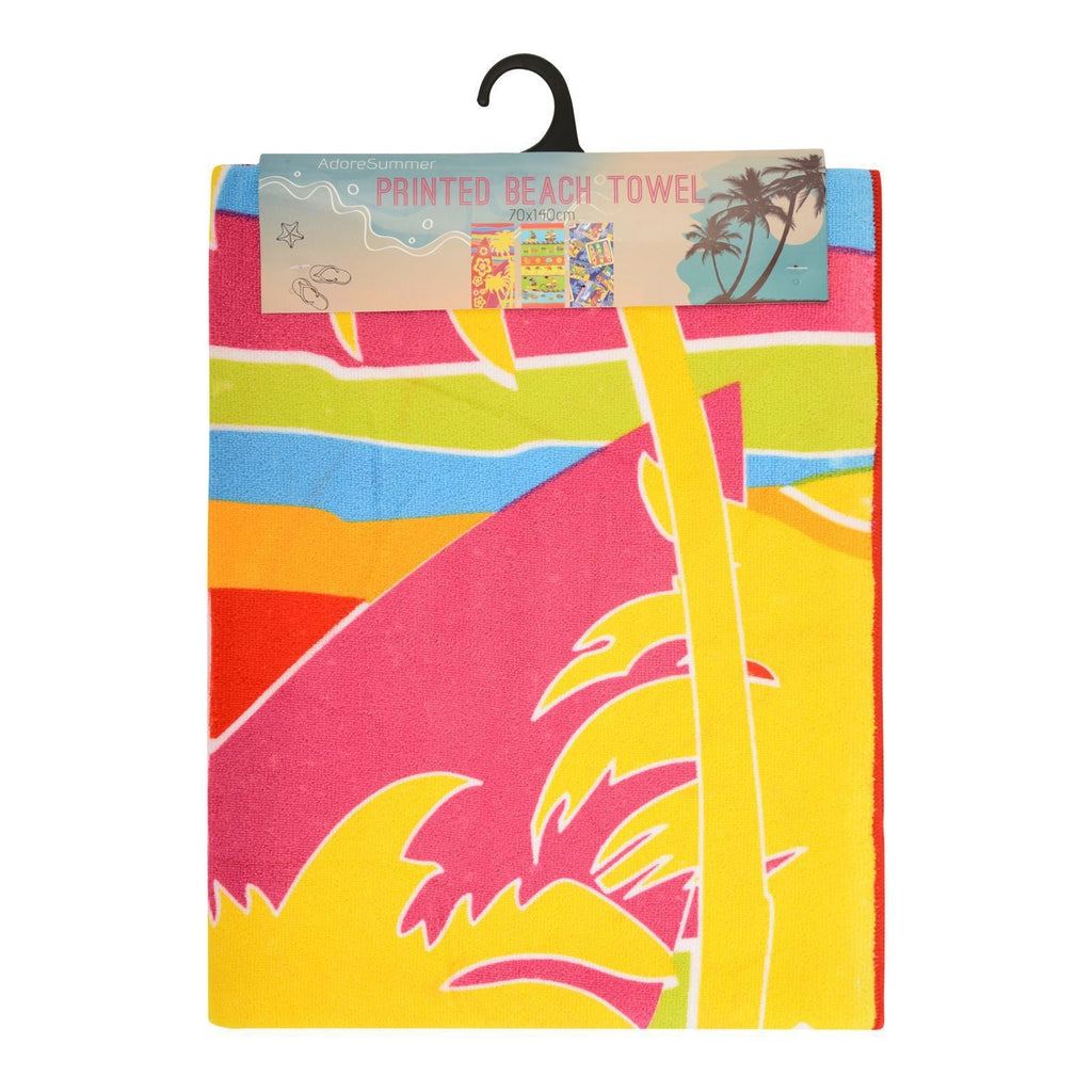 Microfibre Beach Towel, 70x140cm, Surfboard - Adore Home